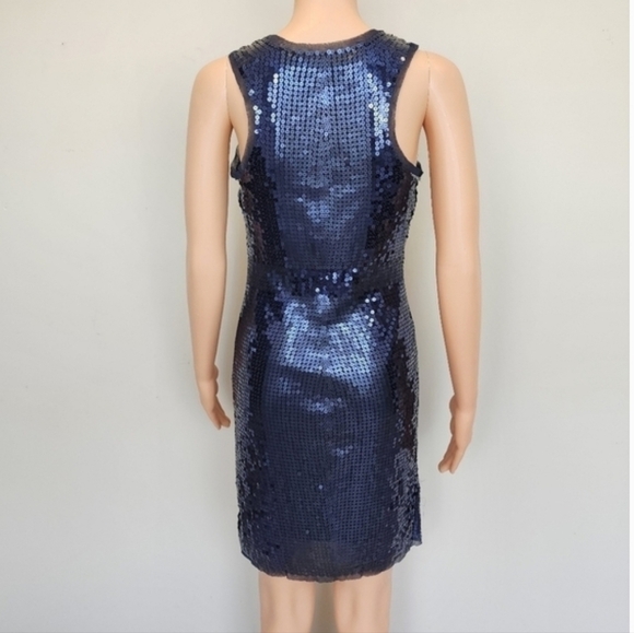 MAX Studio Blue sequin sleeveless dress size XS - Picture 4 of 10